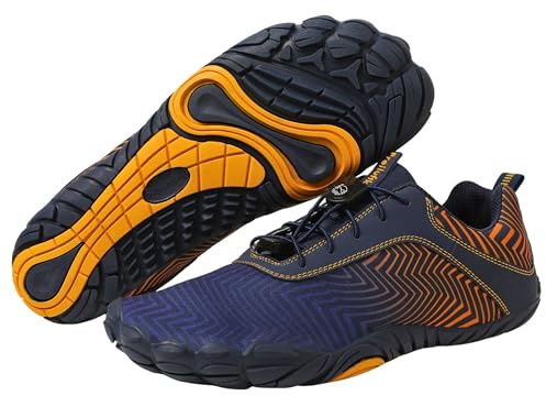 Freiluftkind Overland Barefoot Shoes idrorepellenti e Foderati (Blu/Misura 44) – Scarpe Barefoot Unisex per l'inverno – Scarpe Calde Impermeabili
