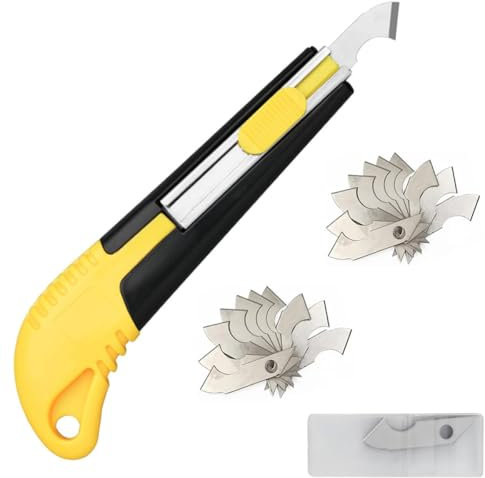 1 Taglierina Acrilica e Set di Lame da 20 Pezzi, Taglierino Pieghevole, Taglierina Acrilica Dello Strato del Plexiglass, Cutter Professionale con Manico Curvo, è Più Comodo da Usare.