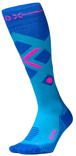 STOX Energy Socks, Calcetines de esquí para mujer, clase de compresión 23-32 mmHg, calcetines de esquí, medias de compresión, lana merino, calcetines de compresión, calcetines de apoyo, sin pies fríos
