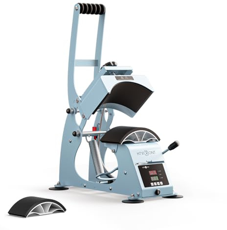 HTVRONT Hat Press Machine - Heating Caps with 2 Plates and Turnbuckle, Precise Temperature Control Timer, Transfer Vinyl, Sublimation (Blue)
