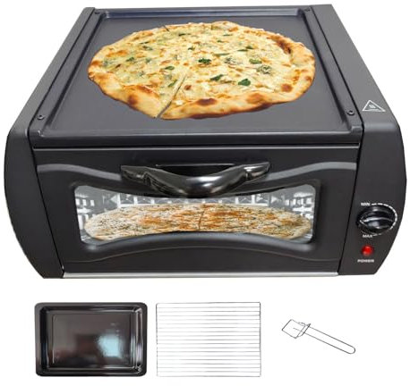 STDZQCWY Horno De Pizza Eléctrico De 15 L, Panificadora De 2100 W, Temperatura Ajustable De 50 a 400 °C, con Bandeja/Rejilla/asa para Hornear, Minihorno para Pizza Y Panqueques