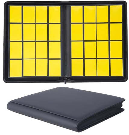 Carpeta de tarjetas de 16 bolsillos para 1408 tarjetas coleccionables con cremallera para tarjetas TCG y tarjetas deportivas