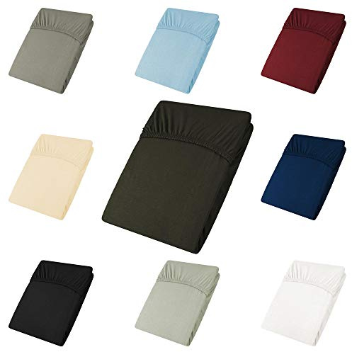 CelinaTex Active Spannbettlaken 200x200-200x220 cm anthrazit Baumwolle Bettlaken Jersey Laken