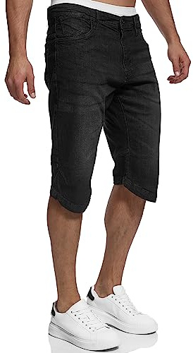 Indicode Hommes Jaspar Jeans Shorts | Pantalon Court en Jean à 5 Poches
