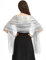 heekpek Schal Damen Elegant Stola Damen Festlich Leicht Transparenter Glitzer Tücher und Wickel für Damen Premium Polyester Seidenschal Damen Ganzjährig, Grau