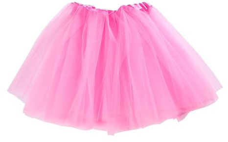 EOYVAIL Jupes femme,Tutu en tulle, tutu superposé, jupe de costume extensible pour femme, costume de danse de ballet d'Halloween pour fête de carnaval (rose)