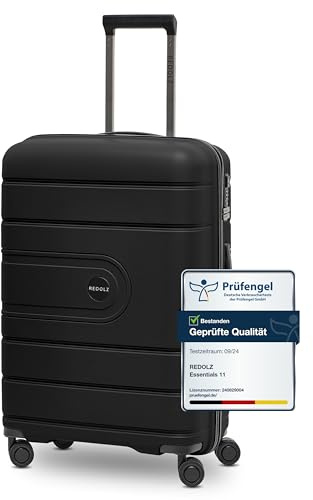 REDOLZ valigia media 66 cm rigida TSA 4 ruote bagaglio da stiva leggera Essentials 11