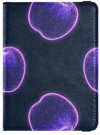 Viola Fluorescente Neon Personalizzato In Pelle Decorativo Impermeabile Porta Passaporto per Viaggio Vaccino Porta Carta Della Copertura Combo Passaporto Della Copertura Del Raccoglitore Custodia,