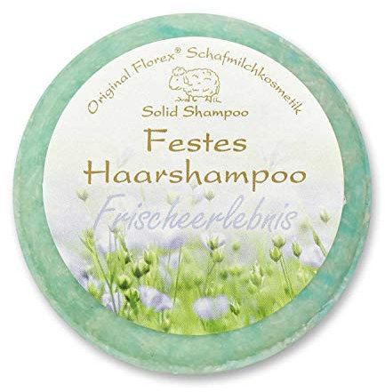 Florex Festes Haarshampoo Frischeerlebnis mit Schafmilch verpackt in Folie 58 g