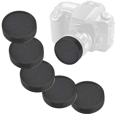 Oumij 5 Stck Set M42 Objektivrückdeckel, Hinterer Objektivdeckel Ersatz Objektivdeckel Rear Cap ObjektivHintere Objektivabdeckung für Kamera M42 Schwarz Staubdicht
