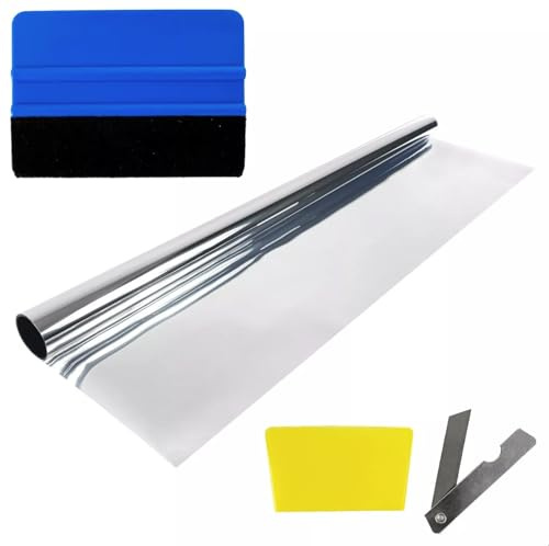 DecoMeister Lámina Adhesiva Efecto Espejo para Cristales Vinilo Autoadhesivo Protector Solar para Ventanas Papel Decorativo Protección de Privacidad Película Anti UV En Rollo 75 x 300 cm
