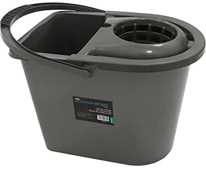 JVL 15 Litre Recycled Plastic Mop Bucket, Grey
