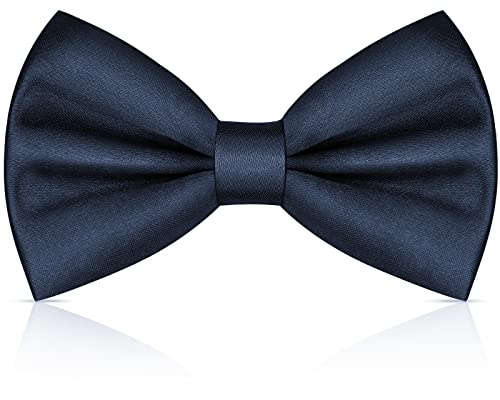 URAQT Homme Noeuds Papillon, Nœud Papillon pour Homme Réglable en gabardine de smoking solide, Couleur unie Noeud papillon pour Noeud papillon pour enfants et hommes pour Mariage Fête, Bleu Marine