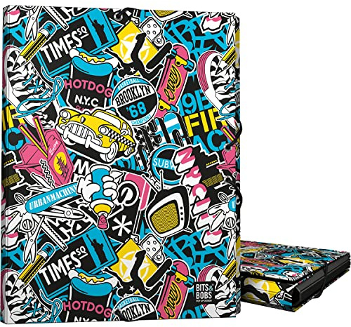 Grafoplás | Dossier 3 rabats | Carton doublé | Couverture rigide | Taille Folio | Design Bits&Bobs Pop Up Design, New York | Certifié FSC