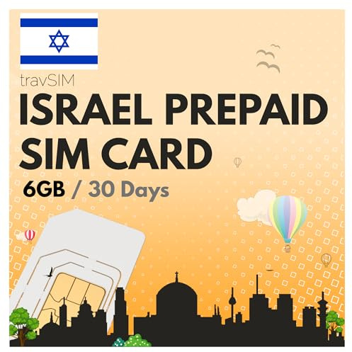 travSIM Israel SIM-kort | 10 GB mobildata med 4G/5G-hastigheter | SIM-kort för Israel fungerar på iOS- och Android-enheter | Abonnemang på Israel SIM-kort är giltigt i 30 dagar