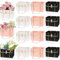 15 Pieces Paper Flower Bags With Metal Chain Gift Box Bouquet Storage Bucket Creative Gift Bags Boxes for Wedding Valentine's Day Gift Wrap (White, Pink, Black)