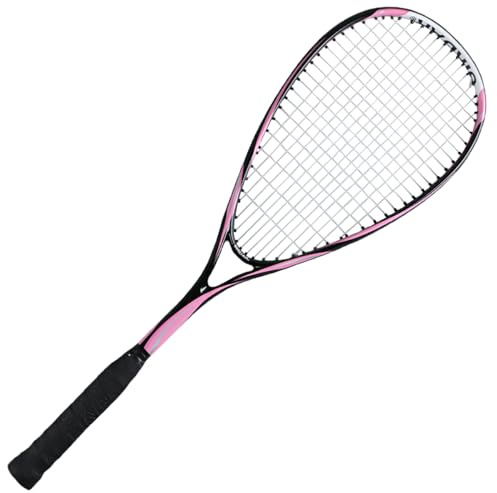 Carbon Ultra-Light one-Piece Squash Racket, Squash Racket Set, with Racket Cover, Suitable for Beginners,Pink