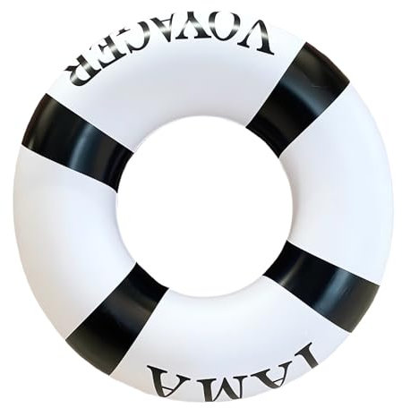 Luftmatratze Schwimmreifen Aufblasbar, Aufblasbare Schwimmbecken Schwimmer, Aufblasbarer Schwimmring, Cartoon Wasserspielring, für Kinder Sommer Schwimmbad Pool Strand Partyzubehör (Schwarz Weiß)