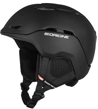 ORIGINE Casco da Sci Snowboard per Sport sulla Neve per Uomo Donna con Fodera Rimovibile Lavabile (SOLID BLACK,L)