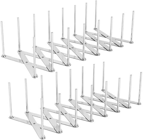 TUAKIMCE 2 Stück Deckelhalter Rippchenhalter, Aus Edelstahl Verstellbarer Spareribshalter, Deckelhalter Multifunktionales Teleskoplagerregal Für Küchen Und Grill, spülmaschinengeeignet