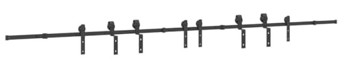 vidaXL Kit de quincaillerie de porte coulissante 400 cm acier noir