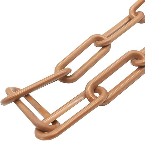 Christoph Palme 2,30m Regenablaufkette 10mm Kunststoff Regenkette Kupferfarben Ablaufkette Tropfkette Wasserkette