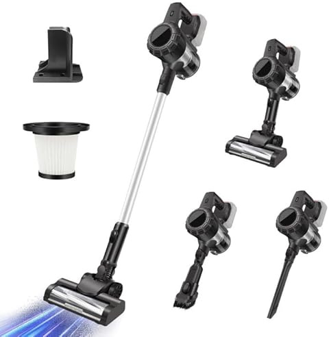 Akku Staubsauge für Makita 18V Batterie, 3-in-1 Staubsauger Kabellos mit Anti-Tangle-Bodenbürste, Hocheffizientes Filtersystem, 30000pa Staubsauger für Hartböden Teppiche Tierhaare