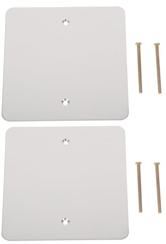 OSALADI Cubierta De Panel Eléctrico De Acero Inoxidable 2 Piezas Placa Ciega En Blanco 4.72X4.72In Resistente a Altas Temperaturas Y Arañazos Con Tornillos Para Instalación Fácil En Hogar