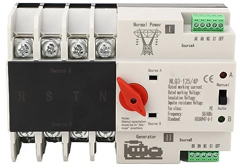 Selettore elettrico Facile installazione AC 110V 80A Commutazione rapida 4P Interruttore di trasferimento automatico a doppia alimentazione PC per