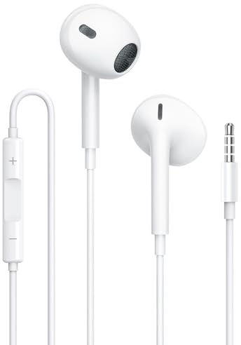 ALIANSHENG Cuffie,Cuffie con Filo,Auricolari con Filo Sport in-Ear Stereo con Microfono Cuffiette Compatibile con iPhone/Apple/iPad/Xiaomi/Huawei/Samsung/MP3/MP4/Androide Plug and Play