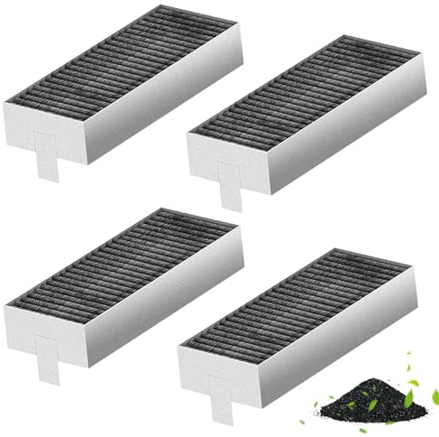 Filtre à charbon actif 4 pièces 193x75x35 mm, filtre pour hotte aspirante Bosch HEZ9VRCR0, pour Siemens Studioline HZ9VRCR0, pour Gaggenau CA282111, pour Neff Z821VR0, pour Constructa CZ9VRCR0