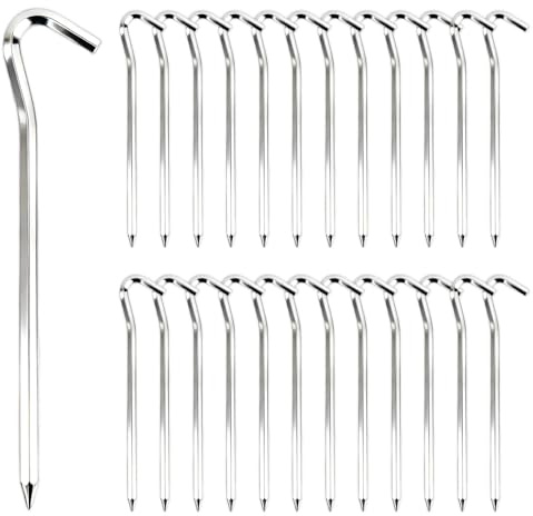 25 picchetti da campeggio stabili da 18 cm, picchetti per tenda da campeggio, resistenti alle tempeste, picchetti per tenda, picchetti da terra, picchetti in metallo, ganci per tenda da giardino, per