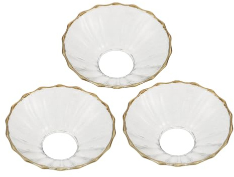 TOKIDNY 3 Pezzi Raccoglitori di Gocce di Cera in Vetro a Forma di Fiore per Portacandele Affusolati, Protezione Antigoccia Elegante Compatibile Porta Candele in Vetro per Hotel e Eventi