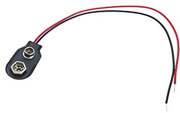 BeMatik - Portapilas con Conector Recto para 1 Pila 6LF22 9V