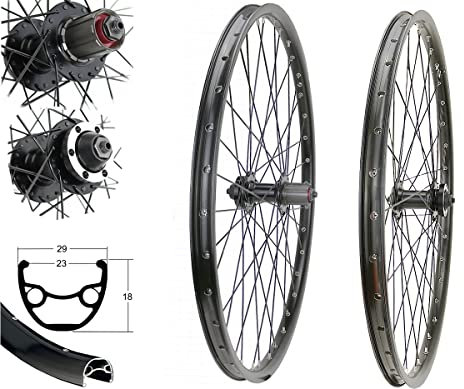 Laufradsatz (Vorderrad und Hinterrad) 26 MTB BDCP Mach1 mit 6 Loch Scheibenbremsaufnahme