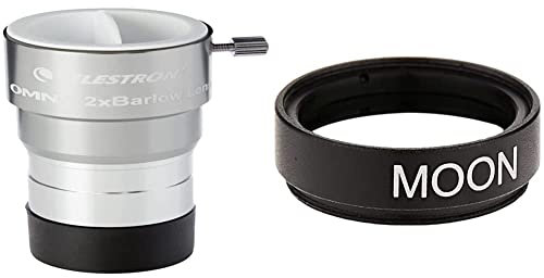 Celestron 93326 2 x 1,25'' Omni Barlowlinse & Celestron 94119-A 1,25'' Mondfilter