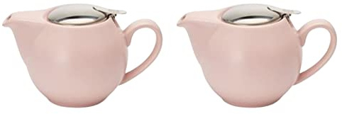teemandSannysis 2 x kannor Saara, 0,5 l porslin, matt-rosa