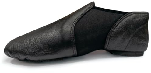 Zapatos de jazz, zapatos de baile de jazz, suela dividida de goma, cuero suave y neopreno, estilo moderno de peces