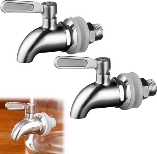 Sporgo 2 distributori di bevanda vino, birra, succo di caffè, rubinetto rubinetto di ricambio per distributore di bevande (16 mm)