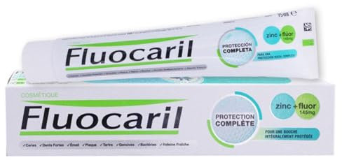 FLUOCARIL - Dentifrice Anti-Caries Protection Complète 145mg - Arôme/Goût Menthe - Email renforcé et dents fortes - Aide à prévenir les caries, Haleine fraîche (tube 75ml)