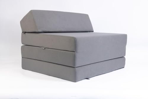 FORTISLINE - Klappmatratze 200x70x10cm - 3-teilige Faltmatratze - H2 Gästematratze - Camping Faltbare - Kamping Bett - Waschbar Bezug - Erwachsene Klappbar - Reisematratze - Schaumstoff Matratze