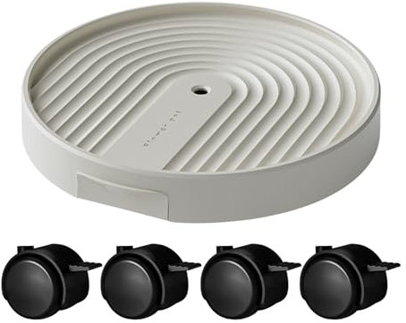 Planta Rolling - Soporte de plantas con ruedas ocultas | Bandeja de rodillos de transporte de macetas giratorias de 360 ​​grados con ruedas para el dormitorio de apartamento al aire libre | Ofrece un