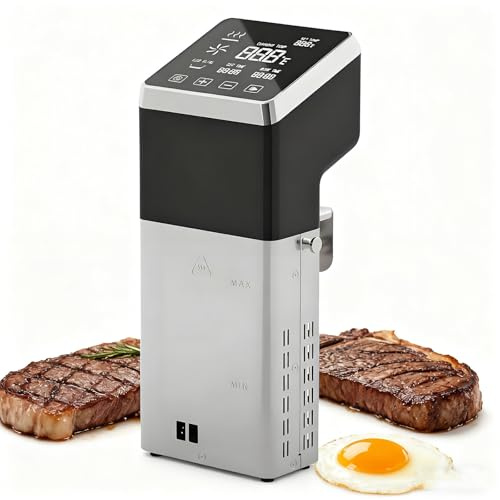 Immersionscirkulator, kommersiell restaurang sous vide-maskin, stor kapacitet sous vide, snabbuppvärmning, sous vide-köksapparat 1600W, med pekskärm och noggrann temperaturtimer