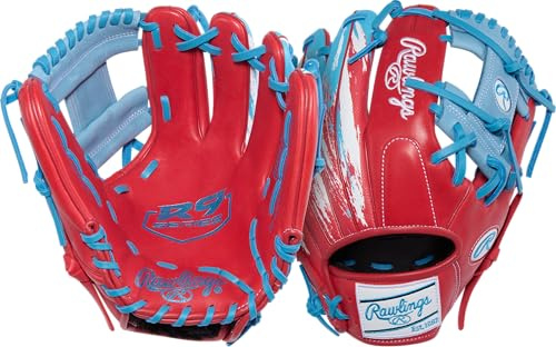 Rawlings R9 Series 11.5 Right Handed USA 250 Americana Edition Baseball Glove - Red/Blue