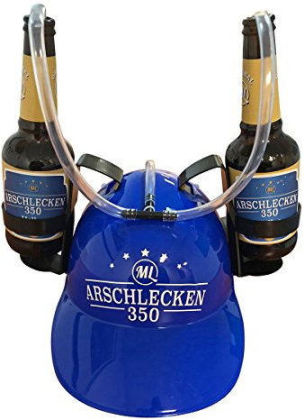 Trinkhelm Bierhelm Saufhelm Arschlecken350 von Sepp Bumsinger, Royalblau