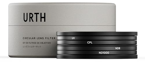 Urth 67mm 4-in-1 Lens Filter Kit (Plus+) — UV, CPL, Neutral Density ND8, ND1000, Multi-Coated Optical Glass, Ultra-Slim Camera Lens Filters
