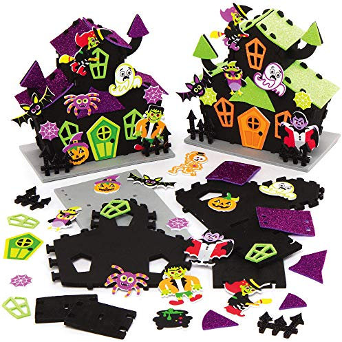 Baker Ross AX257 Kit Casa Embrujada De Halloween - Paquete De 2, Arte Y Manualidades, Regalos, Actividades Para Fiestas Y Más