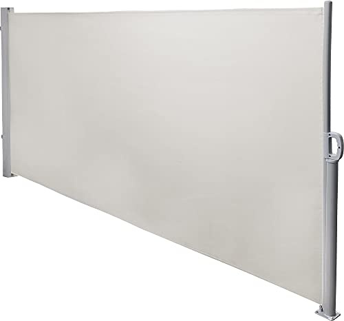 Seitenmarkise Sicht- und Sonnenschutz für Garten, Balkon und Terasse in (300 x 150 cm) und (300 x 180 cm) Farbe Beige Größe 300 x 180 cm