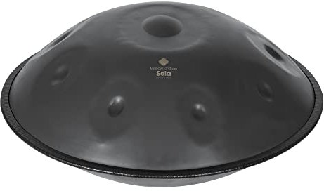 Sela Melody Handpan Dunkelgrau - E Kurd Stimmung - rostfrei & korrosionsbeständig - klangvolles Percussion-Instrument - Steel Hand-Pan 57 cm groß - ohne Störgeräusche - mit gepolsteter Tasche