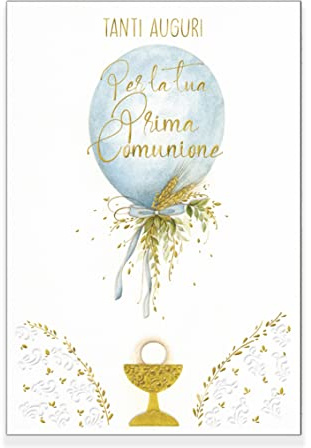 ARKRAFT Set 2 biglietti auguri comunione bambino con portasoldi biglietto per evento17 x 12 cm(Comunione, C10)
